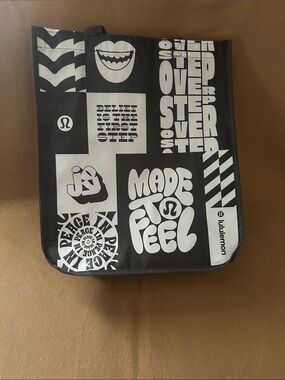 Lululemon athletica Reusable Brown & White Graphic Tote